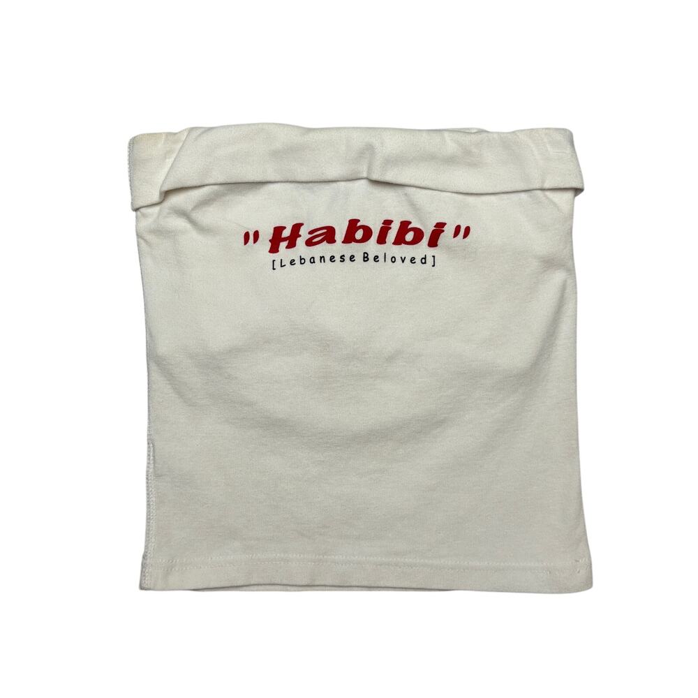 Y2K Habibi Tube Top Lebanese Beloved Women's Medium Bandeau Summer Brat